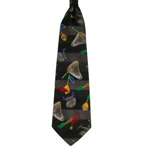 Novelty‎ Fishing Lures & Nets Black Men's Necktie – Unique Angler Gift